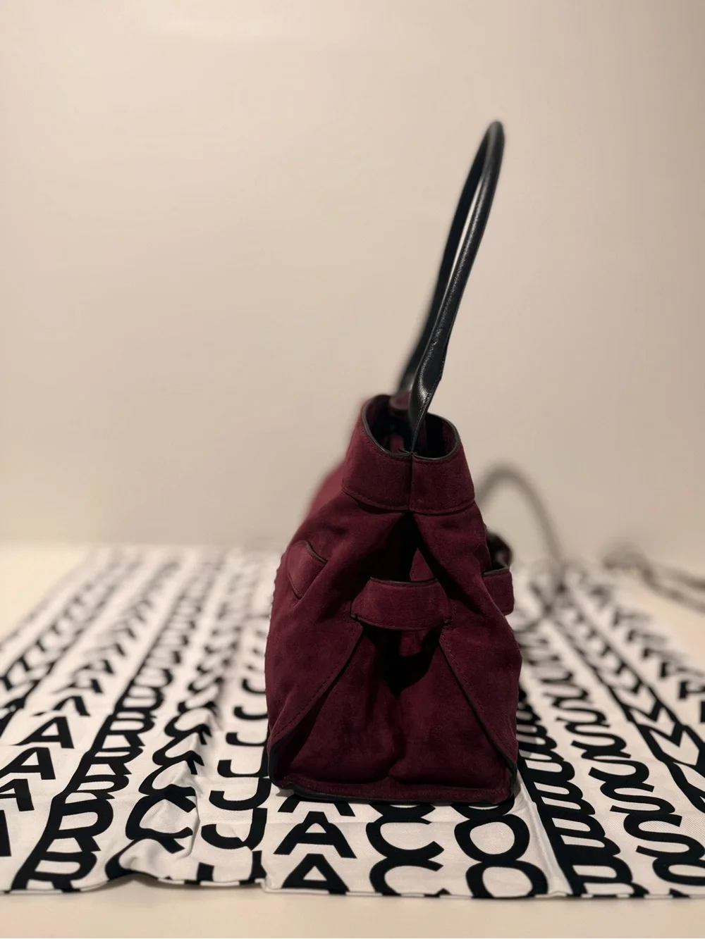 NWT Marc Jacobs the suede Dakota satchel - dark plum